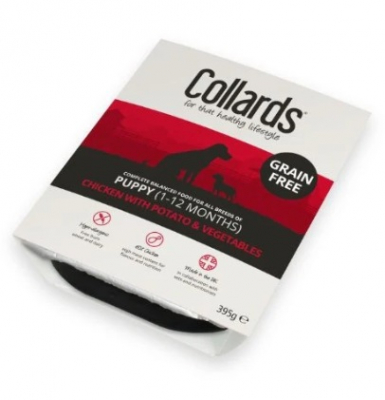 Collards Puppy Chicken Tray 395g